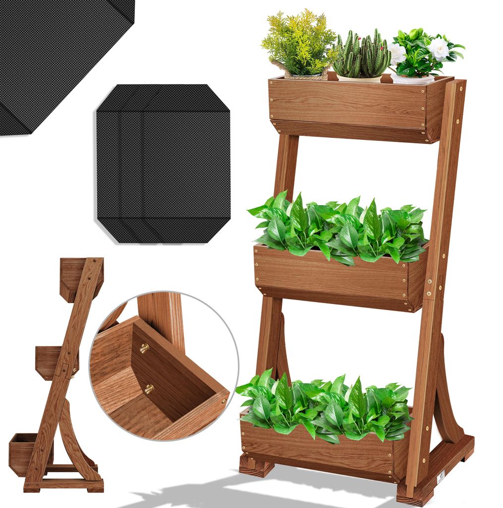 KESSER® Hochbeet mit Etagen Premium Blumenkasten Produktbild 