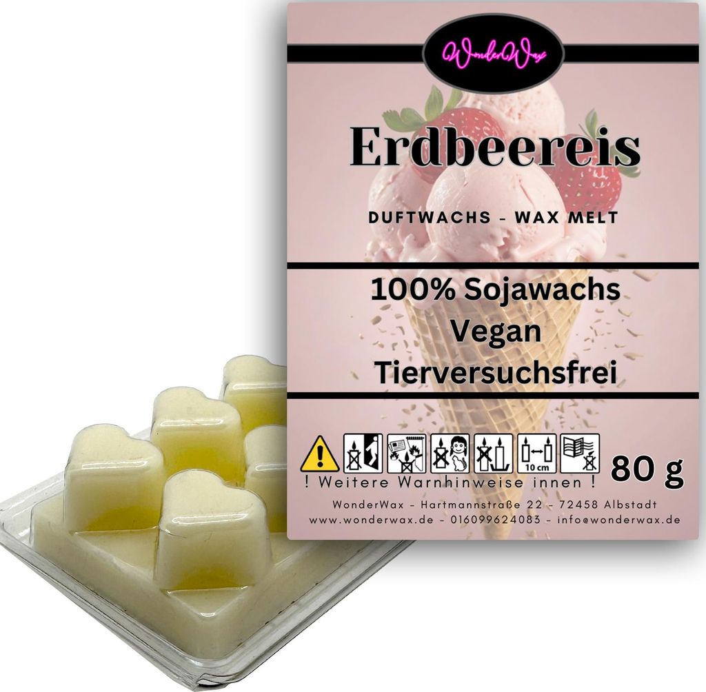 WonderWax Duftwachs Wax Melts für Duftlampe, 6 Herzen Duftmelt Wachsmelt Sojawachs Duftwachs Würfel für Raumdüfte, Wachs Duftöl Winter Indoor ...