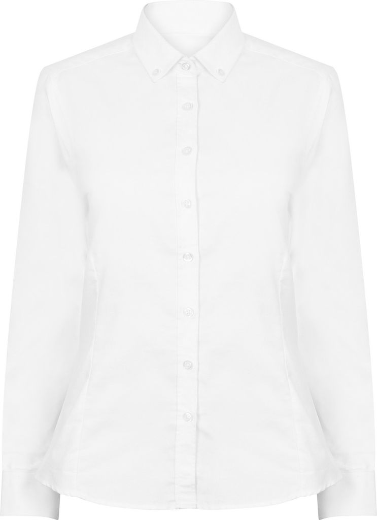 Henbury Damen Modern Langarm Oxford Bluse RW5424 (L) (Weiß)