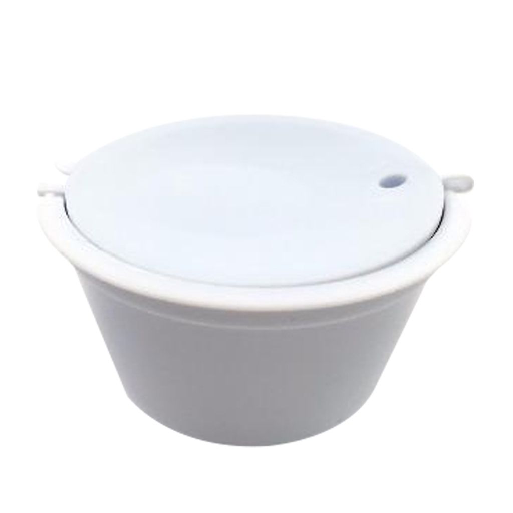 Wiederverwendbare Kaffeekapseln Tasse Filter für Nescafe Dolce Gusto Nachfüllbare Brauer-Weiss