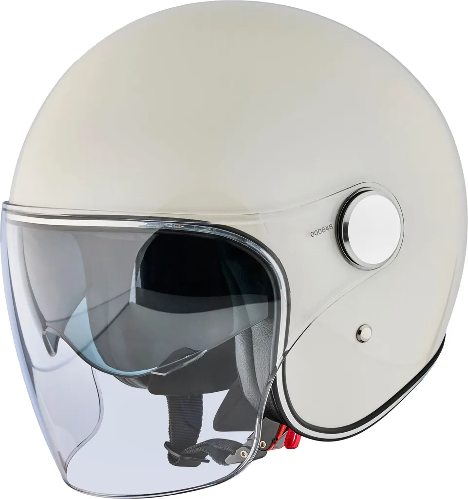 Peroz Viagi Jethelm Blanc Cassé Taille S - Casque Jet Homologué ECE