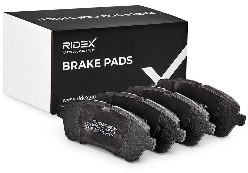 RIDEX 402B0129 Bremsbeläge Satz Vorne für FORD Fiesta Mk6 Produktbild 