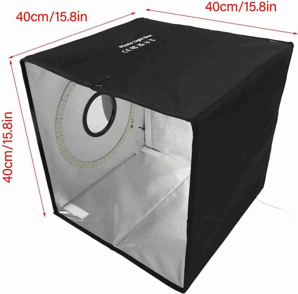 Studio Photo Portable pour Objets avec Éclairage LED Variable 40 cm - 7