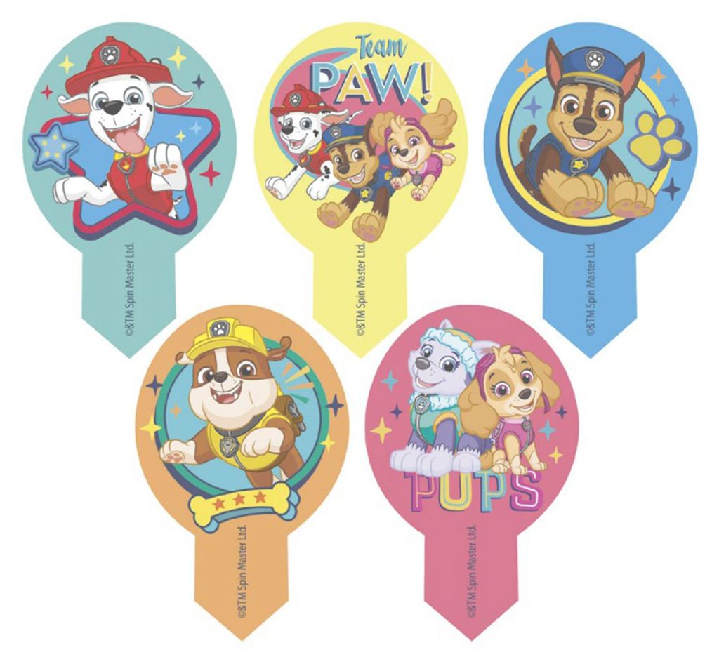 Paw Patrol Muffin Cupcake Aufstecker 20 Stk. - 6,5 x 4cm Produktbild 