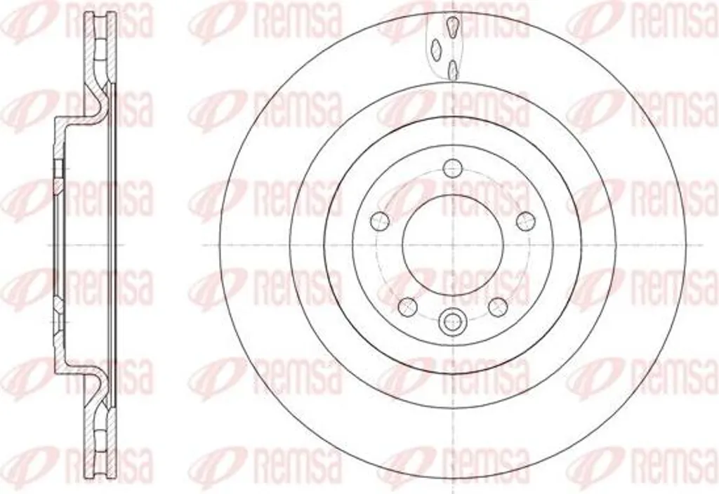 Disque de frein avant haute performance REMSA 61612.10 pour Range