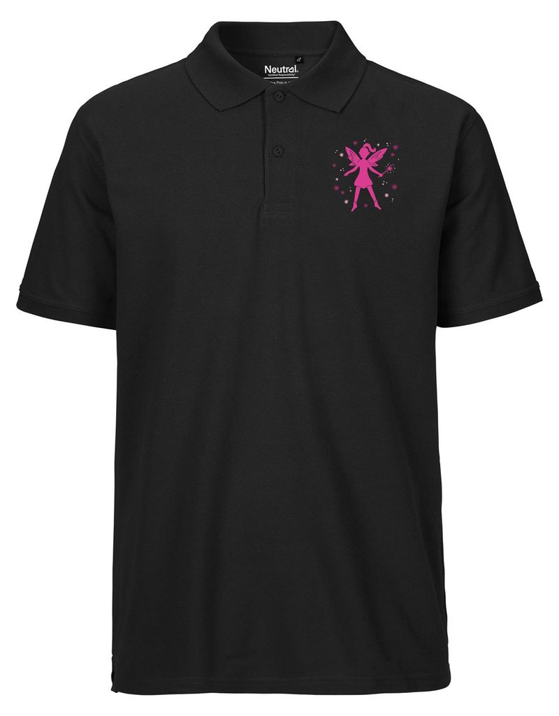 Huuraa Herren Polo Shirt Fee Fabelwesen S Black Bio Baumwolle Fairtrade Poloshirt Geschenkidee