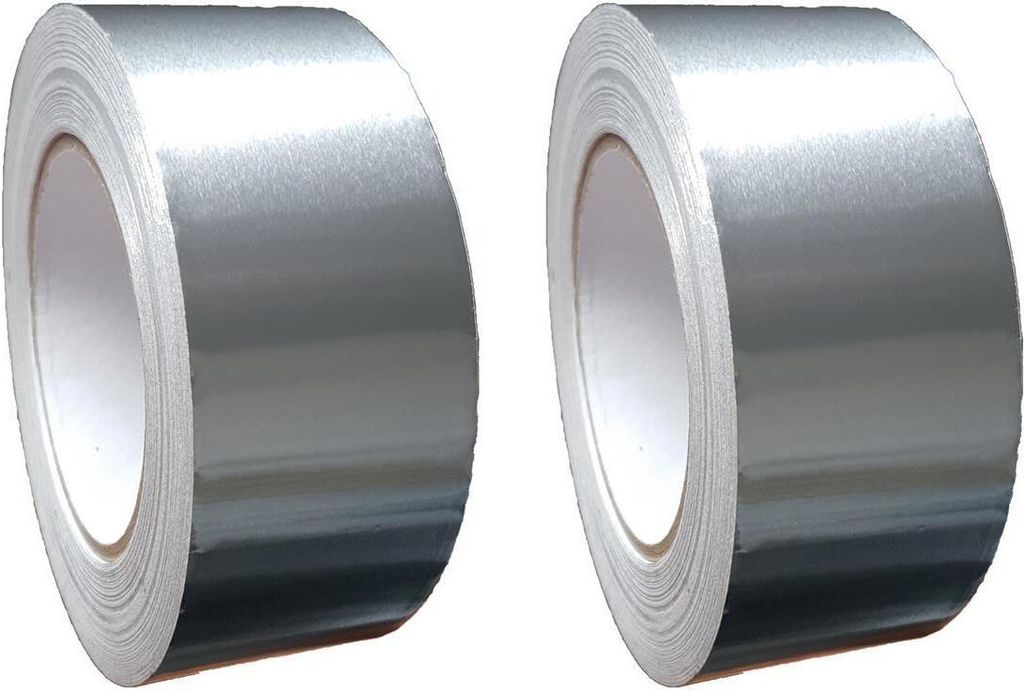 Hochleistungs Aluminium Klebeband 75mm x 50m – 2 Rollen Silber – Robustes Dichtband Isolierband für HVAC, Reparaturen & Abdichtung – Hohe Kl...