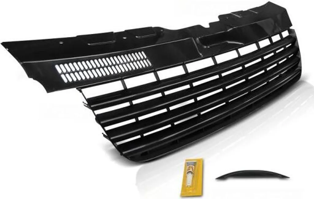 Calandre sport pour Volkswagen T5 2003-2009 en noir brillant abs