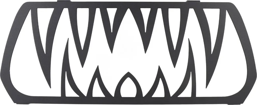 Insert de Grille Avant Ryker en Aluminium Poudré Noir avec Dents de Protection