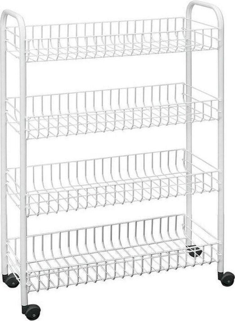 Metaltex Badkamer-/keukentrolley Snello 84x56cm Staal Wit Produktbild 