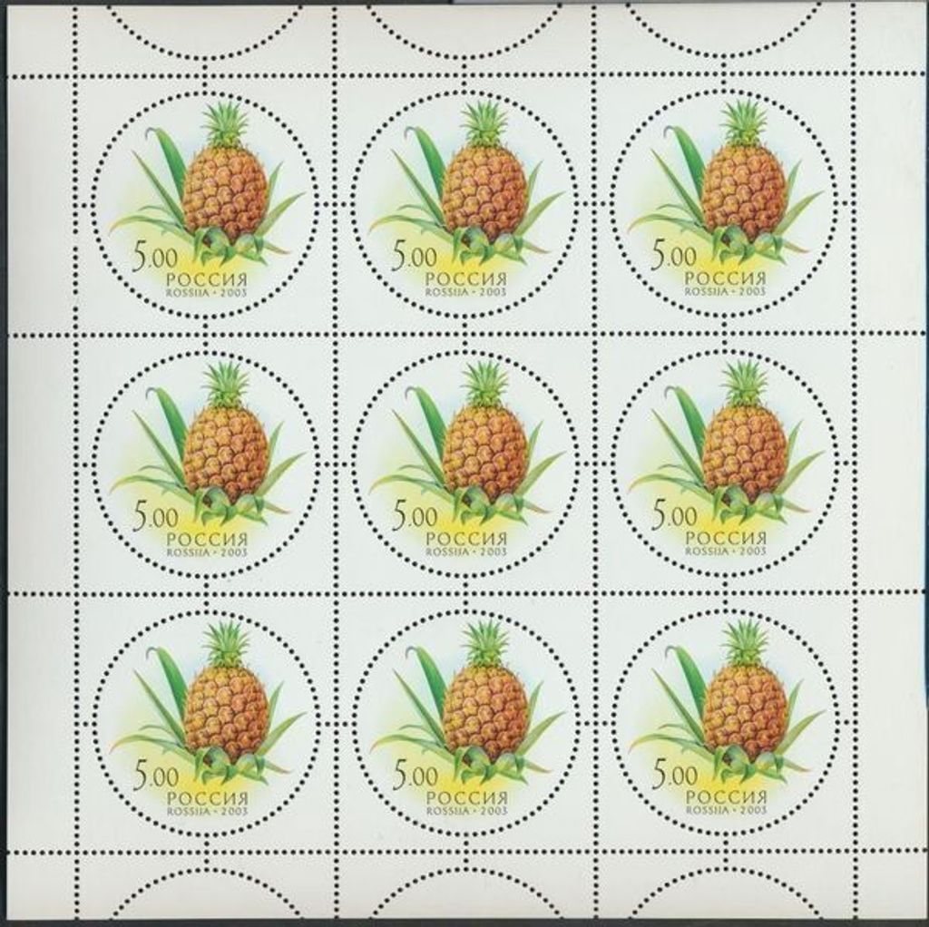 Briefmarken Russland 2003 Mi 1113Klb-1117Klb Kleinbogen (kompl.Ausg.) gestempelt Früchte