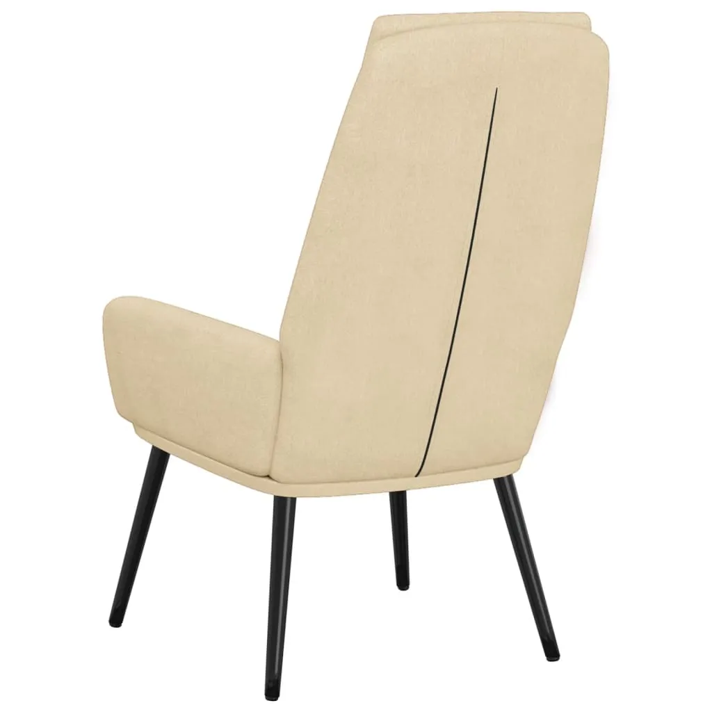 VidaXL Poltrona Reclinabile Beige In Microfibra, Con Poggiapiedi E Tasca Laterale, Inclinazione Fino A 135°