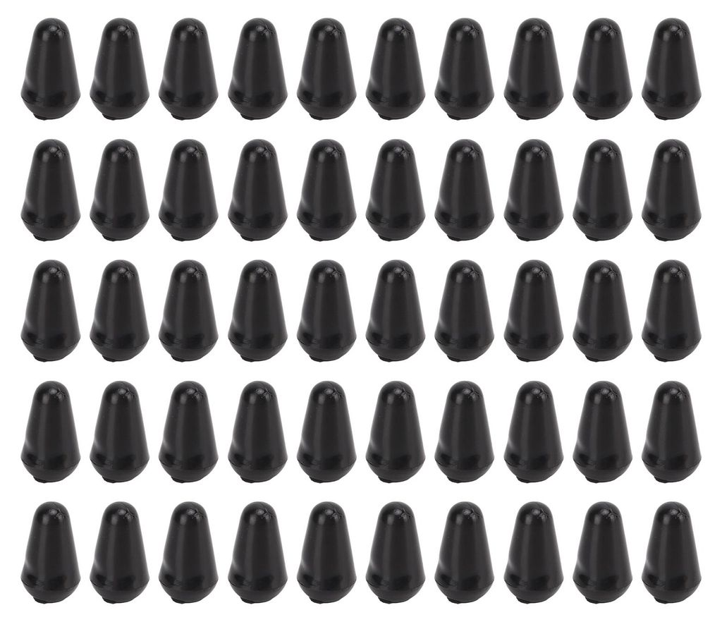 50-teiliges Set aus Kippschaltern für E-Gitarren, 3-Wege-Kreuzschalter, Kunststoff, passend für SQ Parts, Schwarz