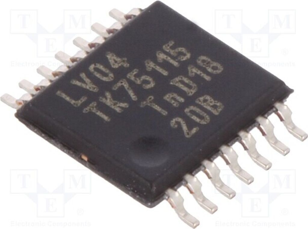 3x Wechselrichter SMD Kanäle: 6 74LV04PW.112 Tore, Inverter