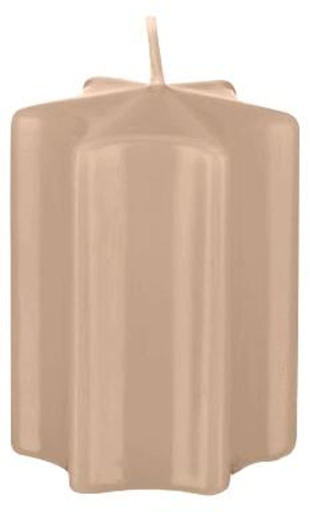 Sternkerzen Portobello Nougat 100 x Ø 60 mm, 4 Stück