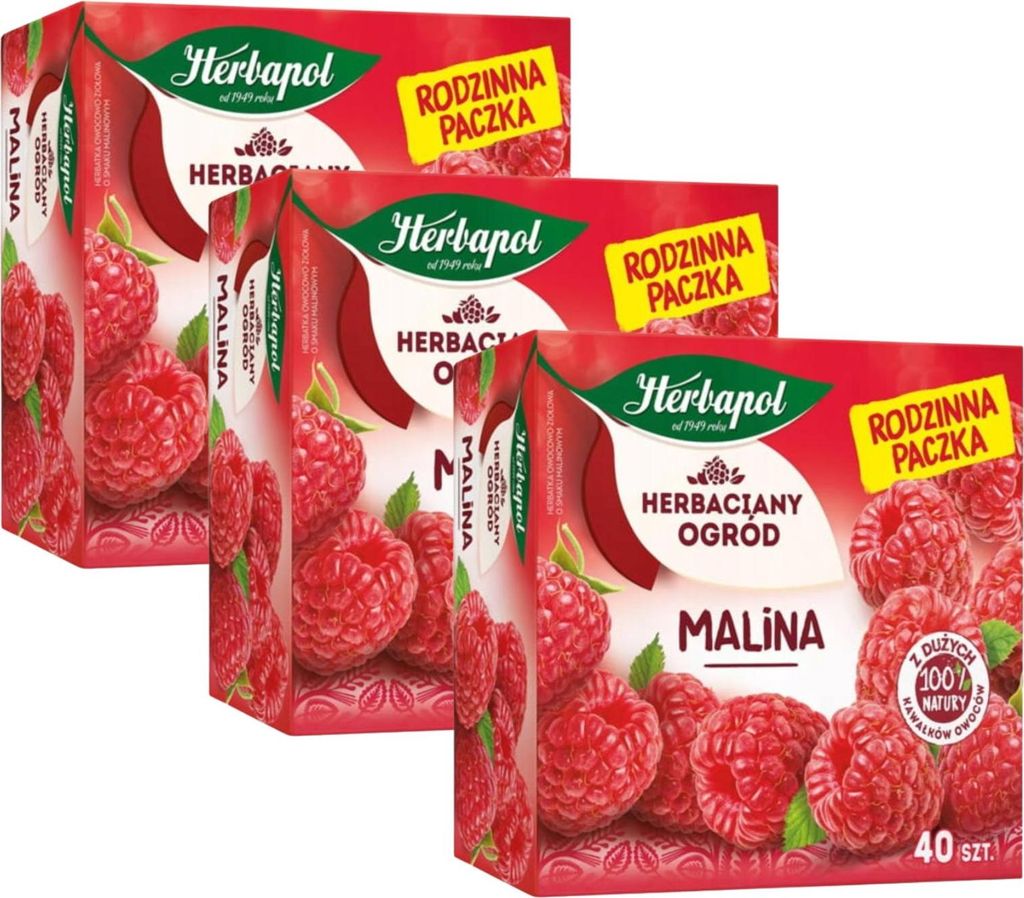 Herbapol Himbeere Tee 120 Teebeutel - Früchtetee Kräutertee Produktbild 