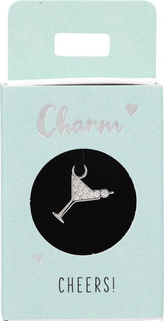 Versilberte o. Vergoldete Charms -Anhänger für Creolen- Nr.59 - Cocktailglas