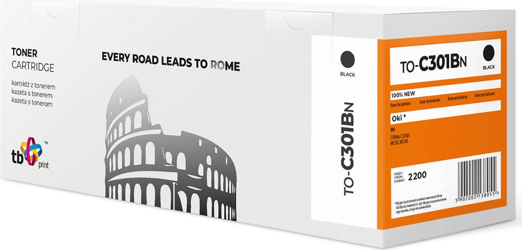 TB-Toner Kompatibel mit OKI C301 TO-C301BN BK