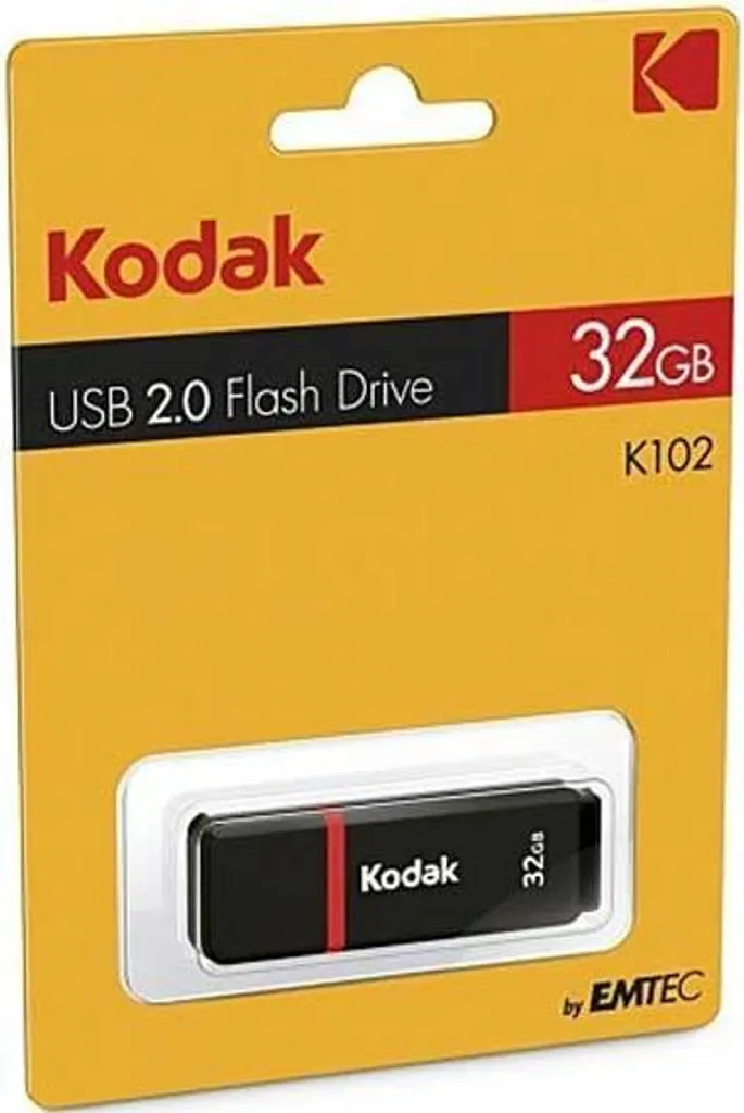 Kodak USB 2.0 K100 32GB Chiavetta Flash Drive Compatta per PC e Mac