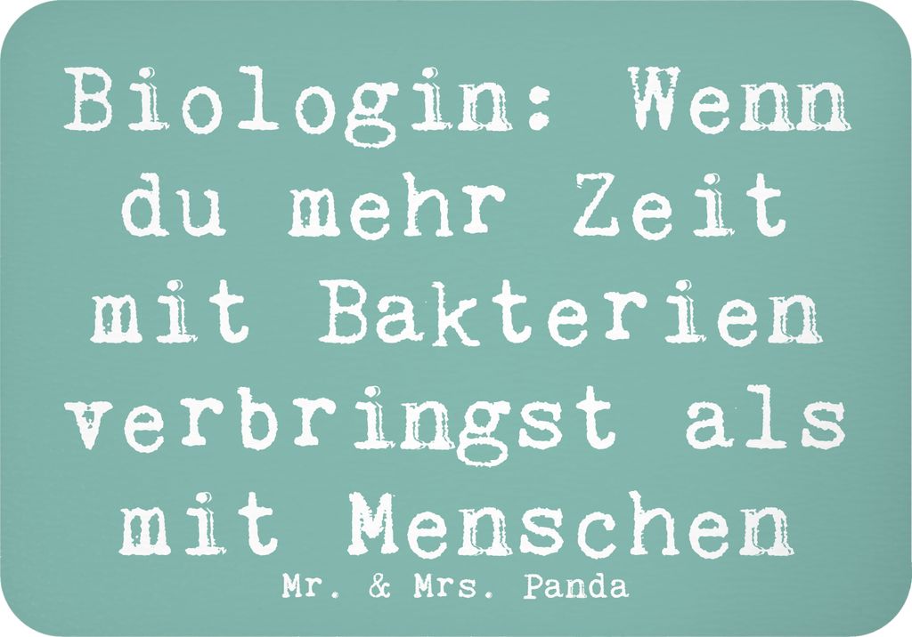 Mr. & Mrs. Panda magnet Spruch Biologin Bakterienliebe - Meeresbrise - Geschenk, zettelhalter, Mikrobiologie, Dekoration, Geschenke mit Herz, Erfor...