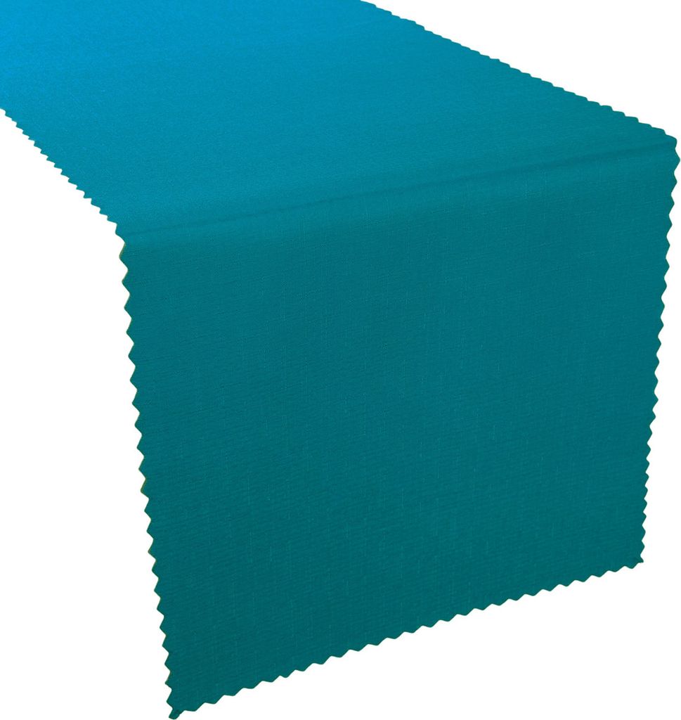 Fleckenresistente Tischtuchläufer I Türkis 40x160 cm