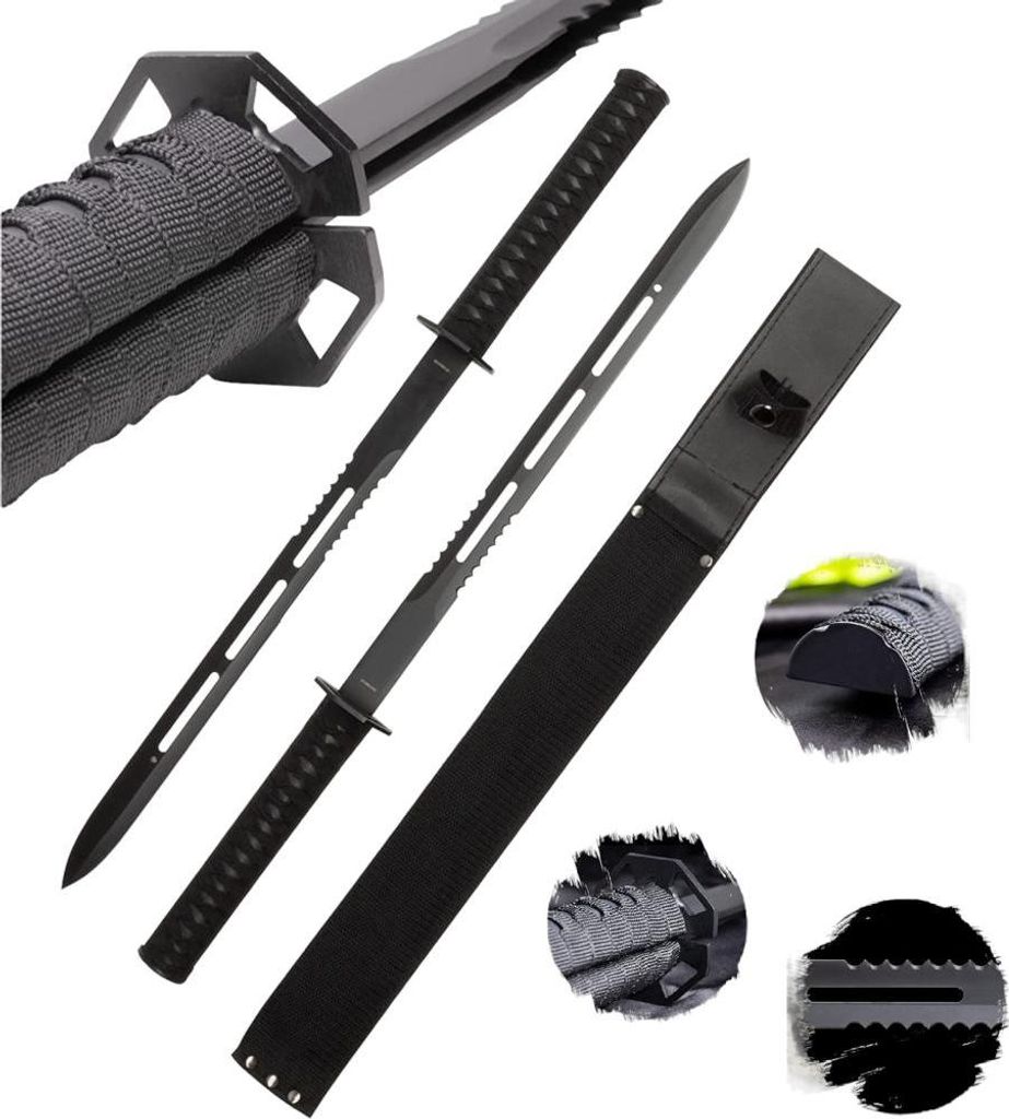 Ninja Deko Schwert Set (2 Stück) mit Scheide – Japanische Schwert Replik als Dekoration, Wand- oder Tischdeko, Sammlerobjekt, Geschenkidee HK-1249