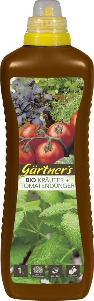 gpi Gärtner ́s Biogarten Kräuter + Tomatendünger 1 Liter