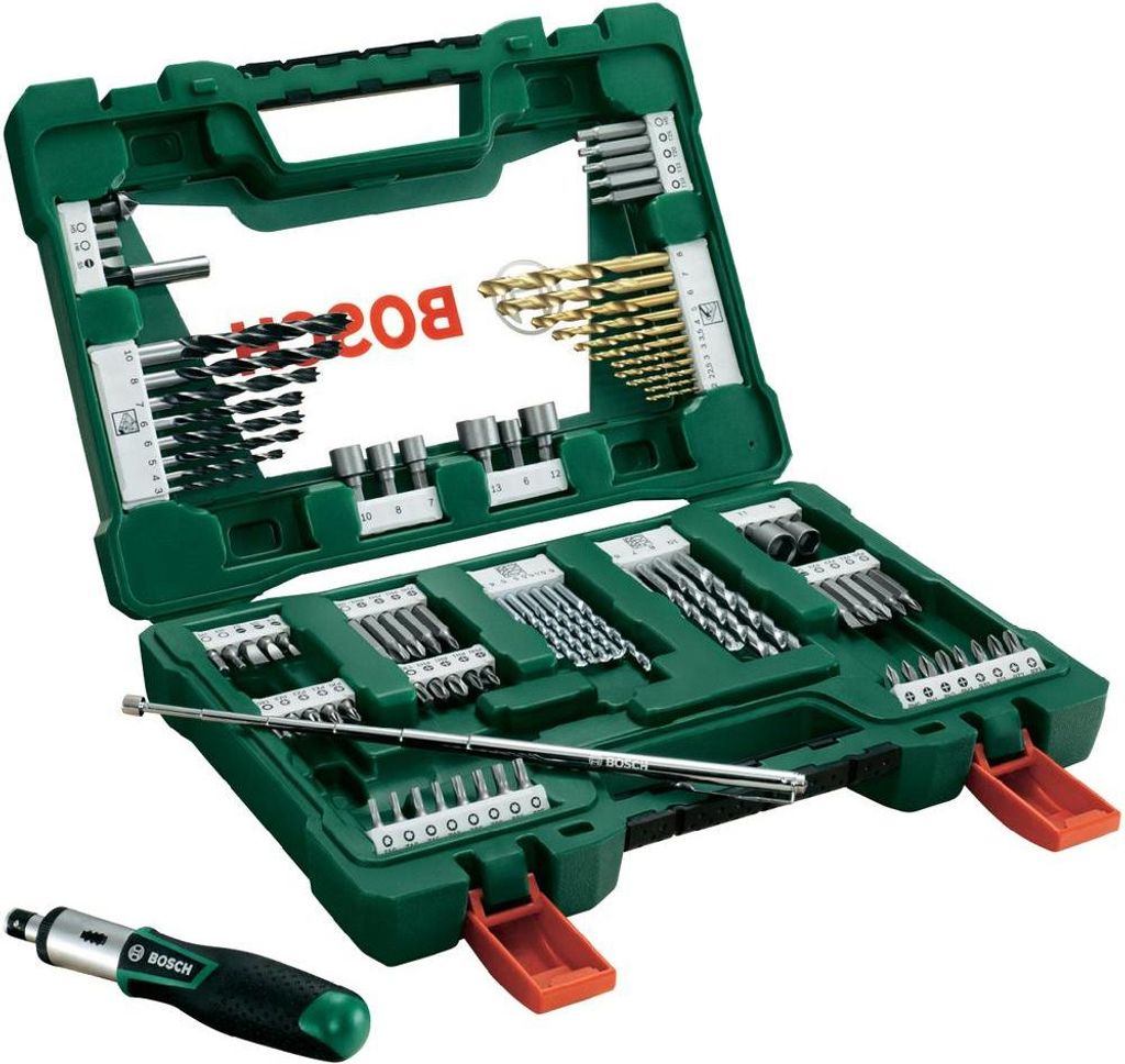 Coffret V-Line 91 pièces de forets et d'embouts TiN BOSCH Image du produit 