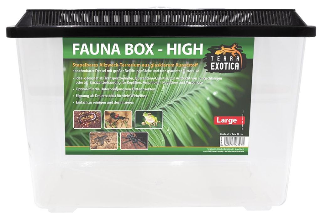 Fauna Box High Large – Transportbox & Kunststoffterrarium Produktbild 