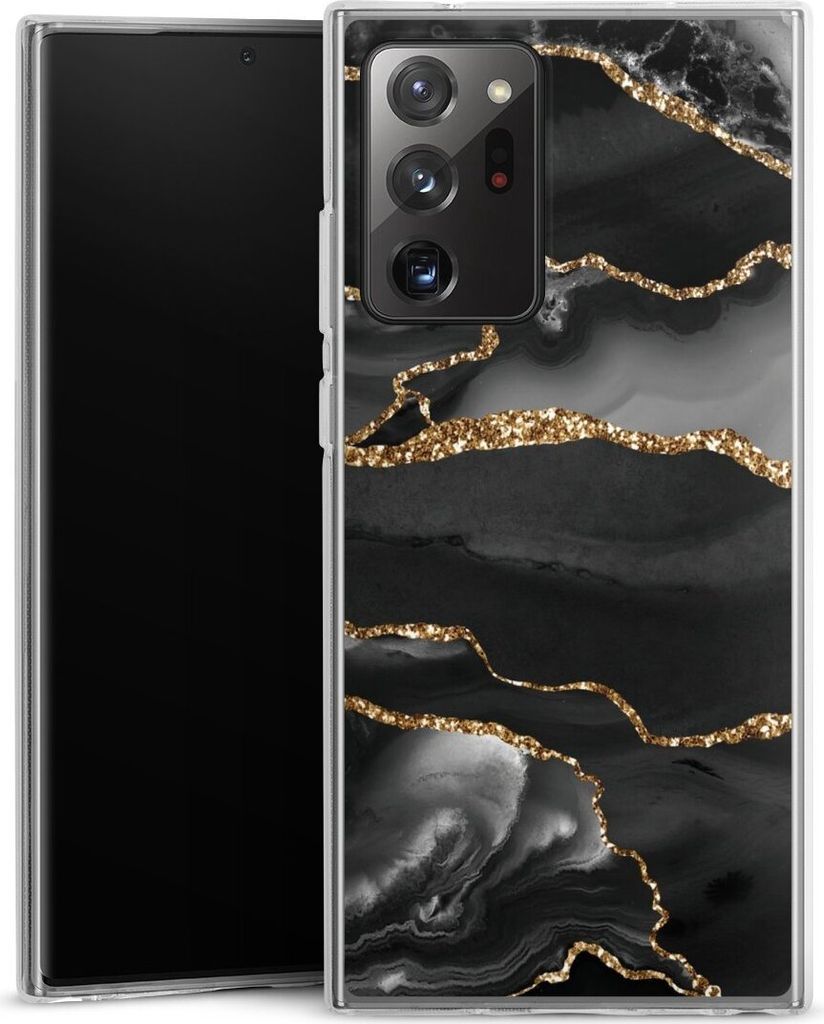 DeinDesign Handyhülle für Samsung Galaxy Note 20 Ultra Silikon Hülle Case Smartphone Schutzhülle Glitzer Look Marmor Muster