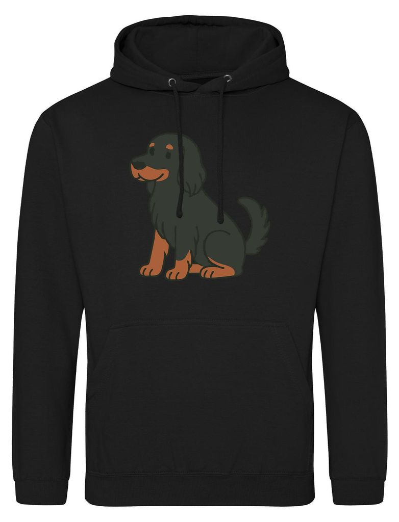 Huuraa Uni Hoodie Gordon Setter Comic Gordi M Deep Black Vegan Sweatshirt Geschenkidee