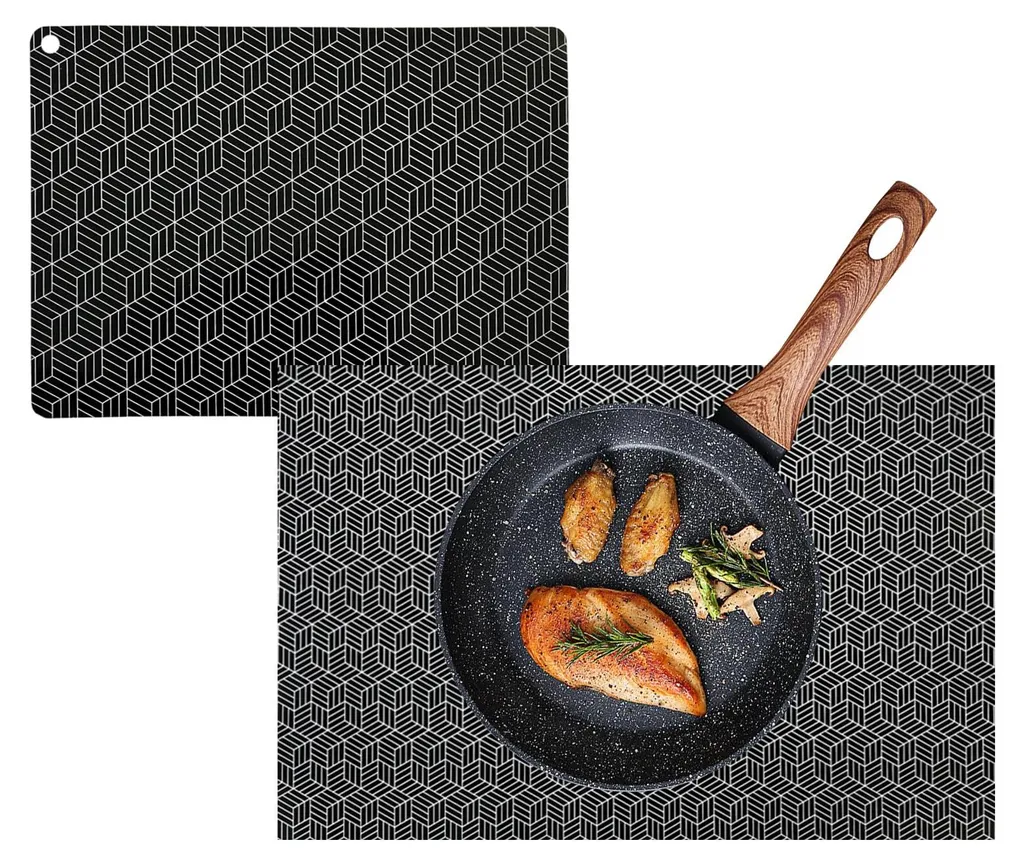 Lot de 2 Tapis d'Induction en Silicone Magnétique Résistant à la Chaleur