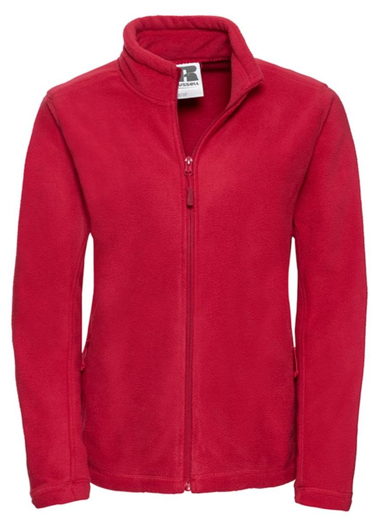 Russell - Fleecejacke Durchgehender Reißverschluss für Damen - Für Außen LT4984 (L) (Rot)