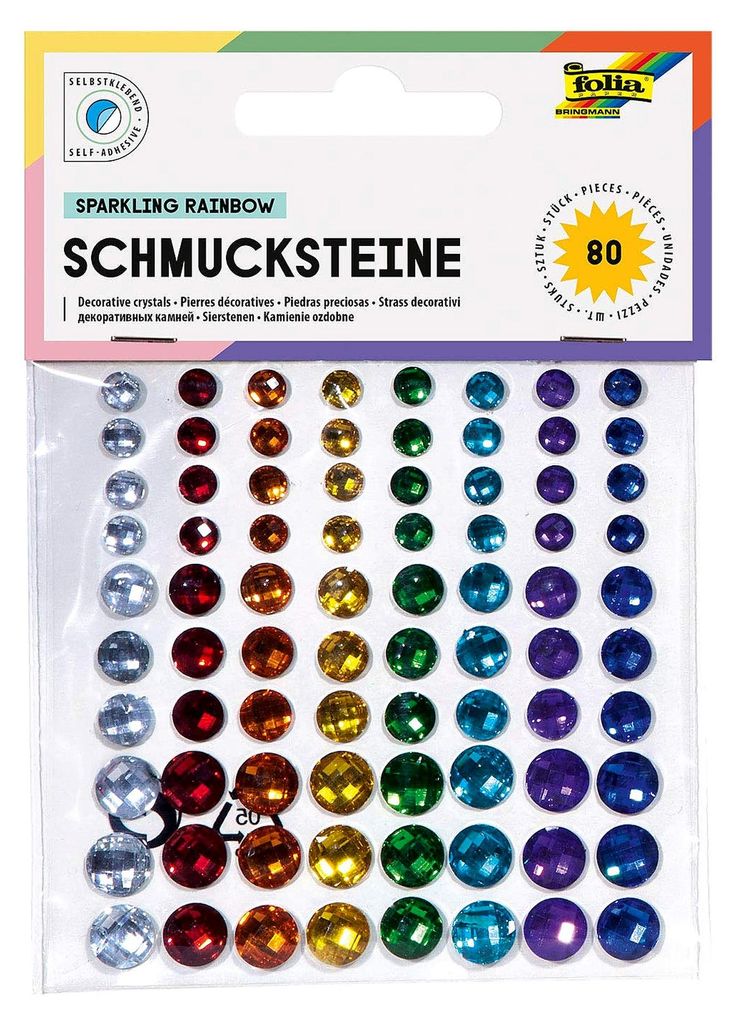 folia Schmucksteine "Rainbow", selbstklebend, sortiert Immagine del prodotto 