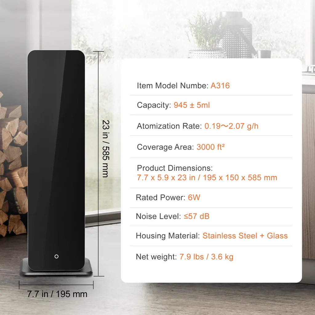 Solution Anti-Odeurs Large Couverture : Diffuseur sans eau Bluetooth
