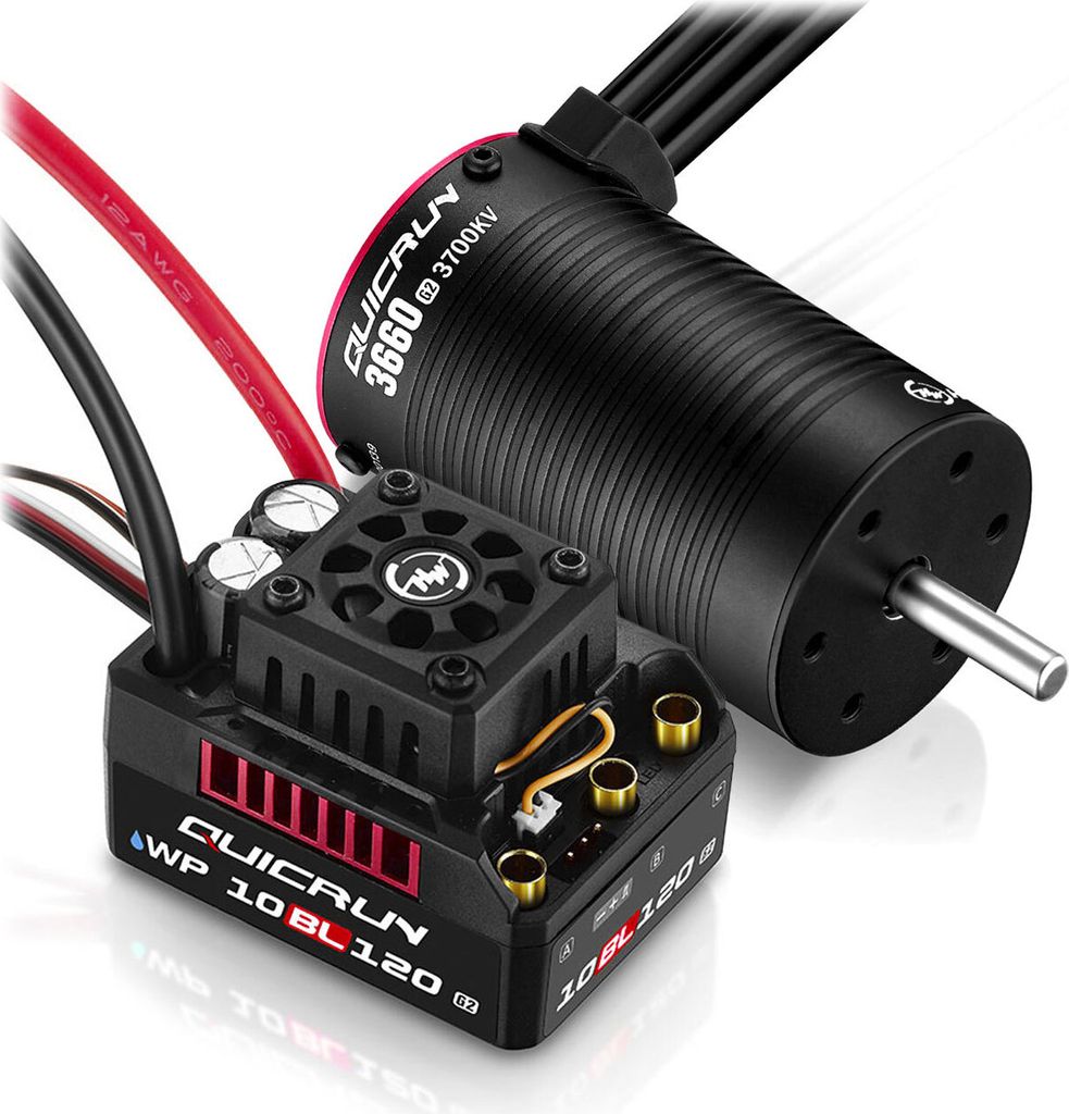 Hobbywing Brushless Set Combo WP10BL120G2 mit 3660SL-3700KV-G2