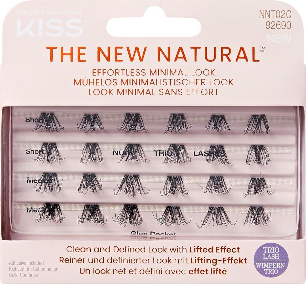 KISS | Künstliche Wimpern Short Medium - 30 Stück - Natürliches Lifting - Minimalistischer Look