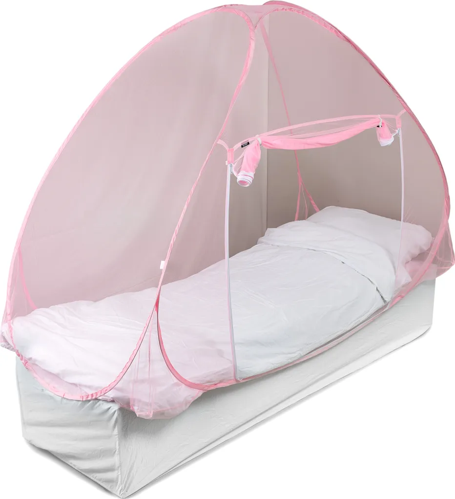 Tente Moustiquaire Pliable Deconet Rose, Maille Fine et Montage Rapide