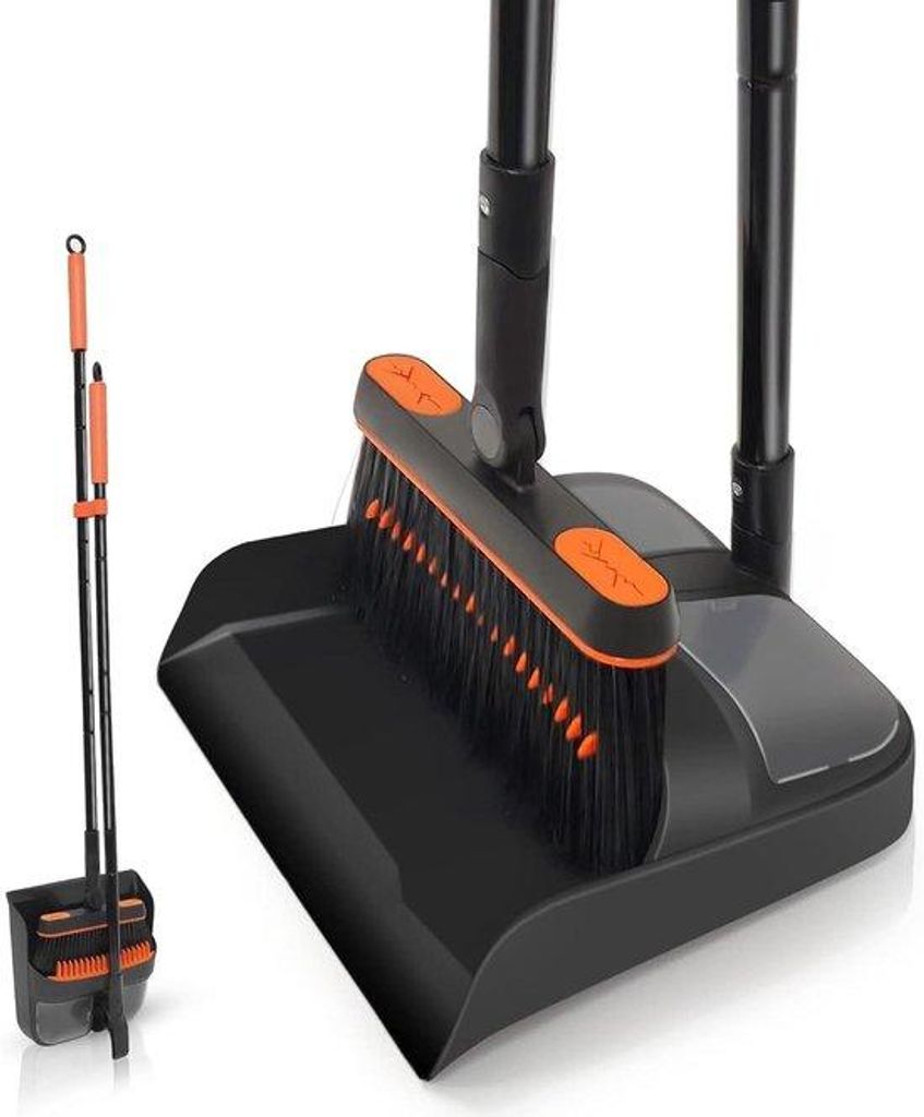 Staubsauger-Bürsten-Set, 180° Drehbar, Orange/Schwarz, Innen/Außen