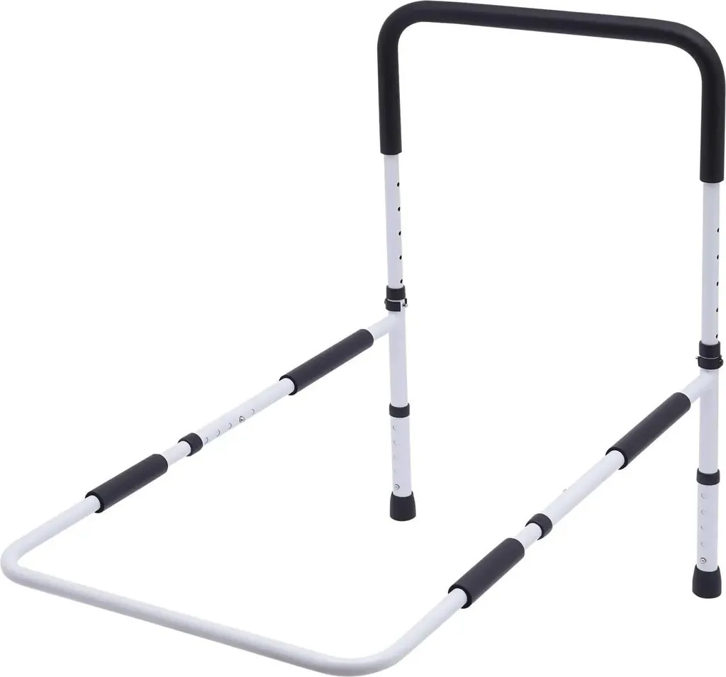 Barrière de lit réglable pour seniors et handicapés - Sécurité Inox Blanc