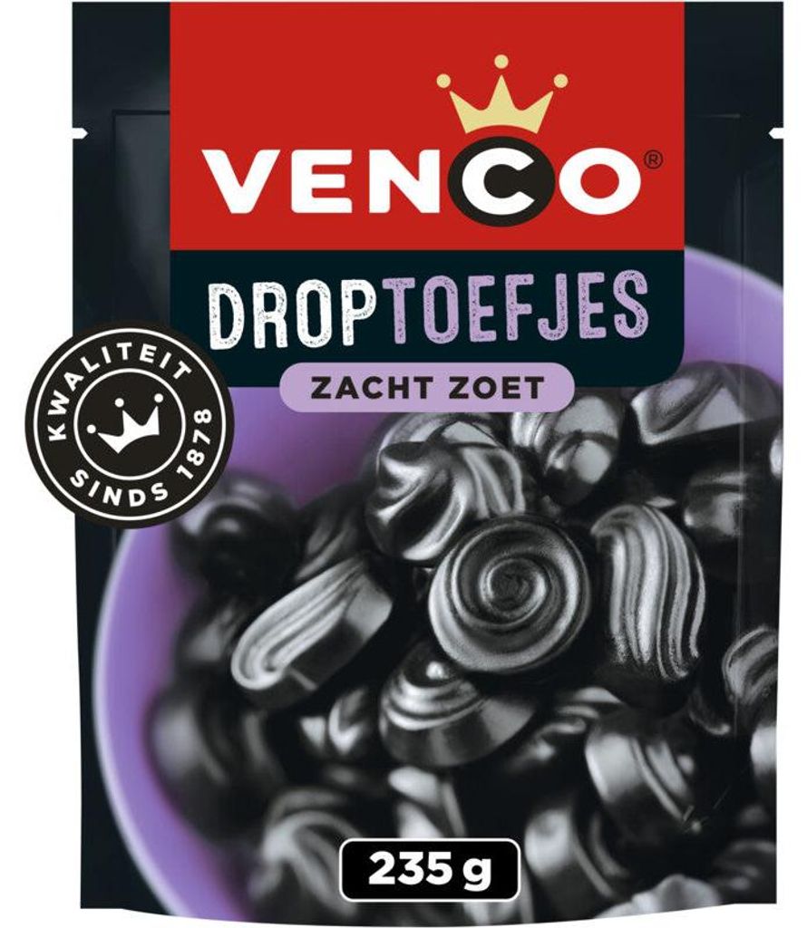 Venco Droptoefjes Lakritz-Bonbons 250g – Süße und würzige Produktbild 