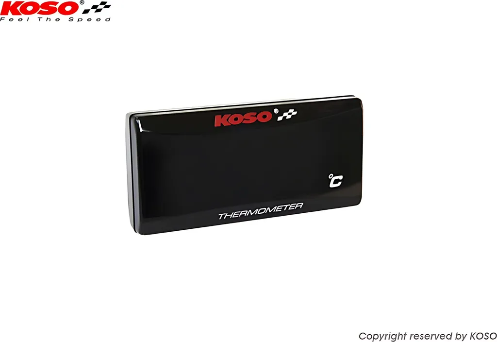 Thermomètre Koso Slim Style digital 0-120°C écran bleu moto et scooter
