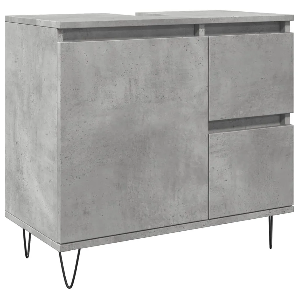 Mobiletto Salvaspazio Grigio Cemento 65x33x60 cm - Facile Montaggio