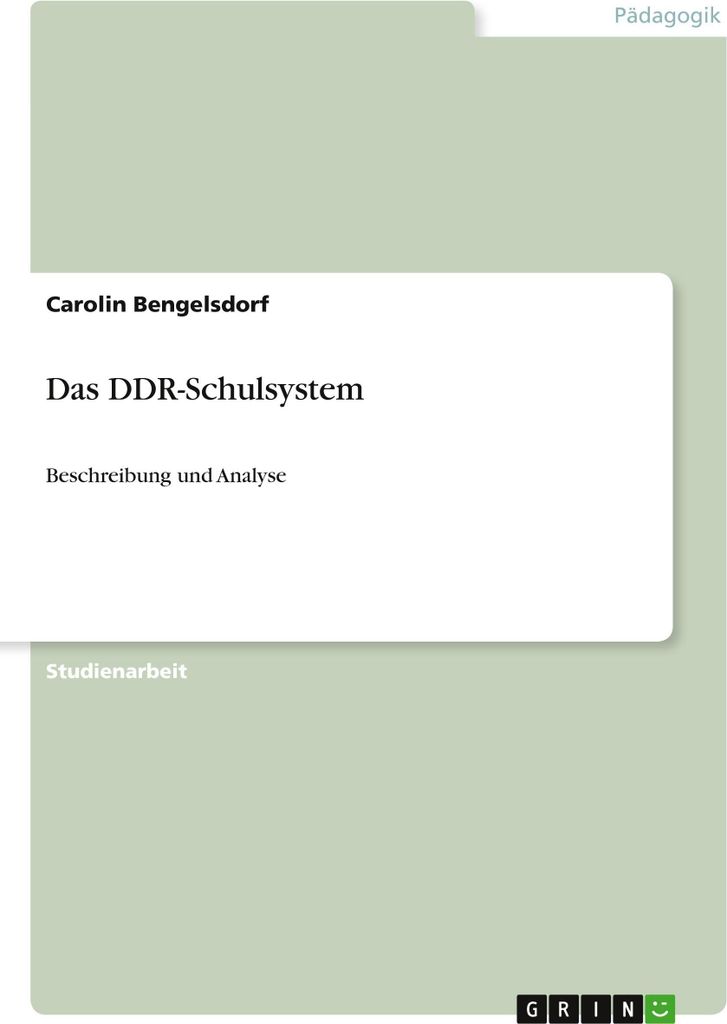 Das DDR-Schulsystem Produktbild 