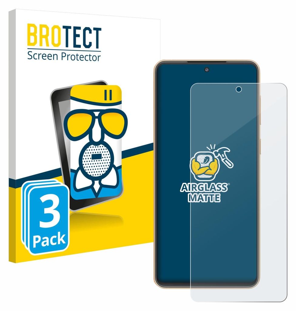 3x BROTECT Entspiegelungs Schutzglas für Samsung Galaxy F55 Schutzfolie Panzer Folie Glas Display Schutz matt