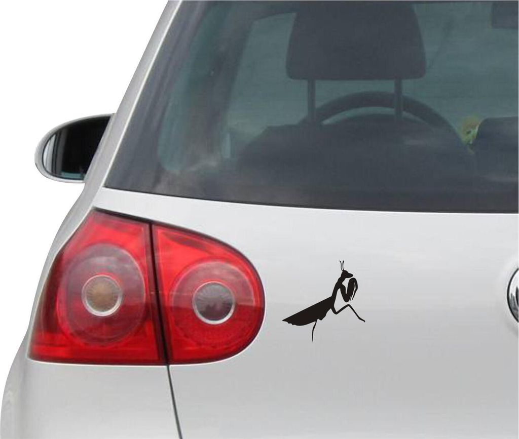 Aufkleber / Autoaufkleber - JDM - Die cut - PRAYING MANTIS - Insect Bug - Auto, Truck, Notebook, Laptop - Folie Decal Sticker #1180 - schwarz -50mm...