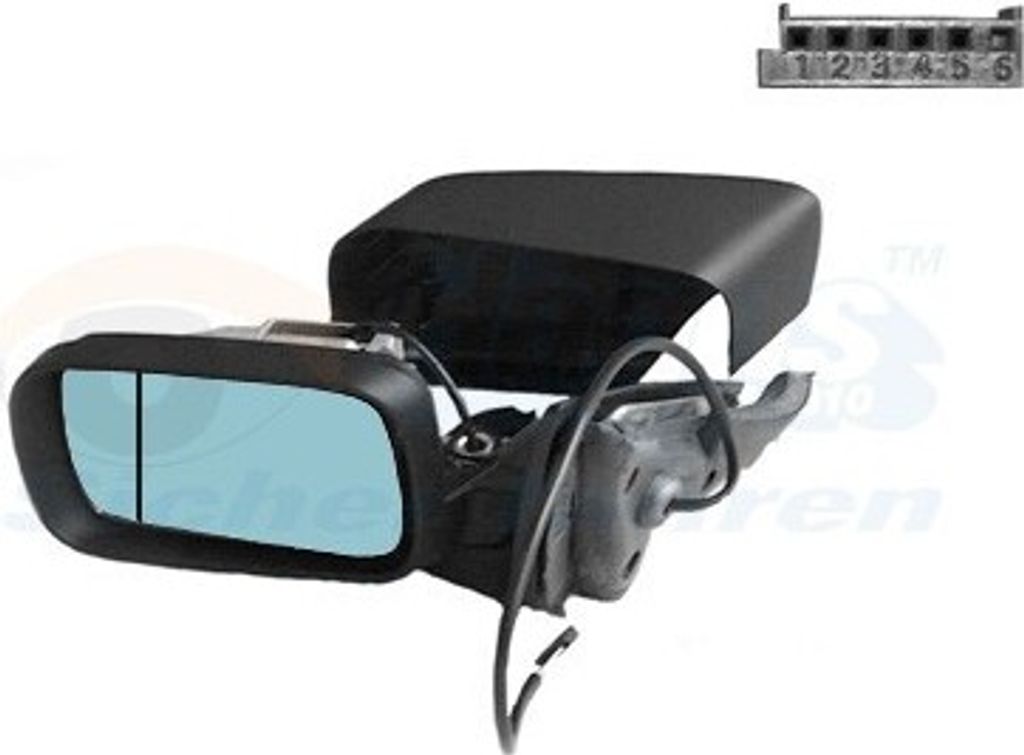 VAN WEZEL 0646805 Außenspiegel Seitenspiegel Links für BMW 3 Limousine (E46) Asphärisch Beheizt