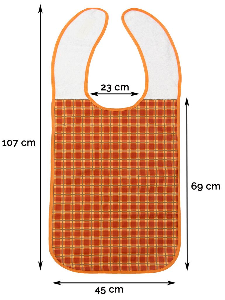 Lätzchen für Erwachsene, 45x107 cm, orange, 100% Polyester Produktbild 