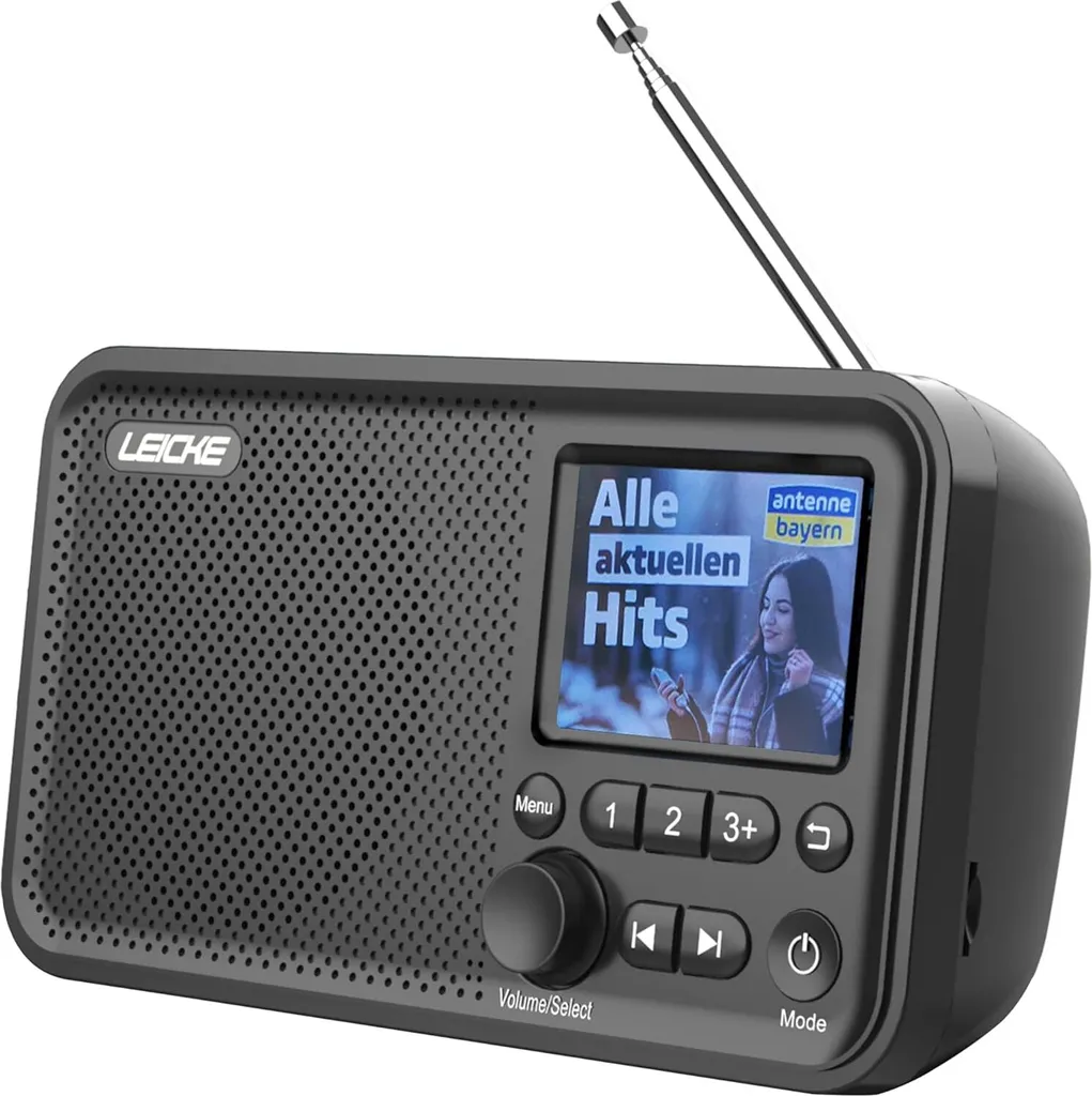 Radio de Cuisine DAB+/FM Portable LEICKE 2000mAh, Bluetooth, Écran Couleur