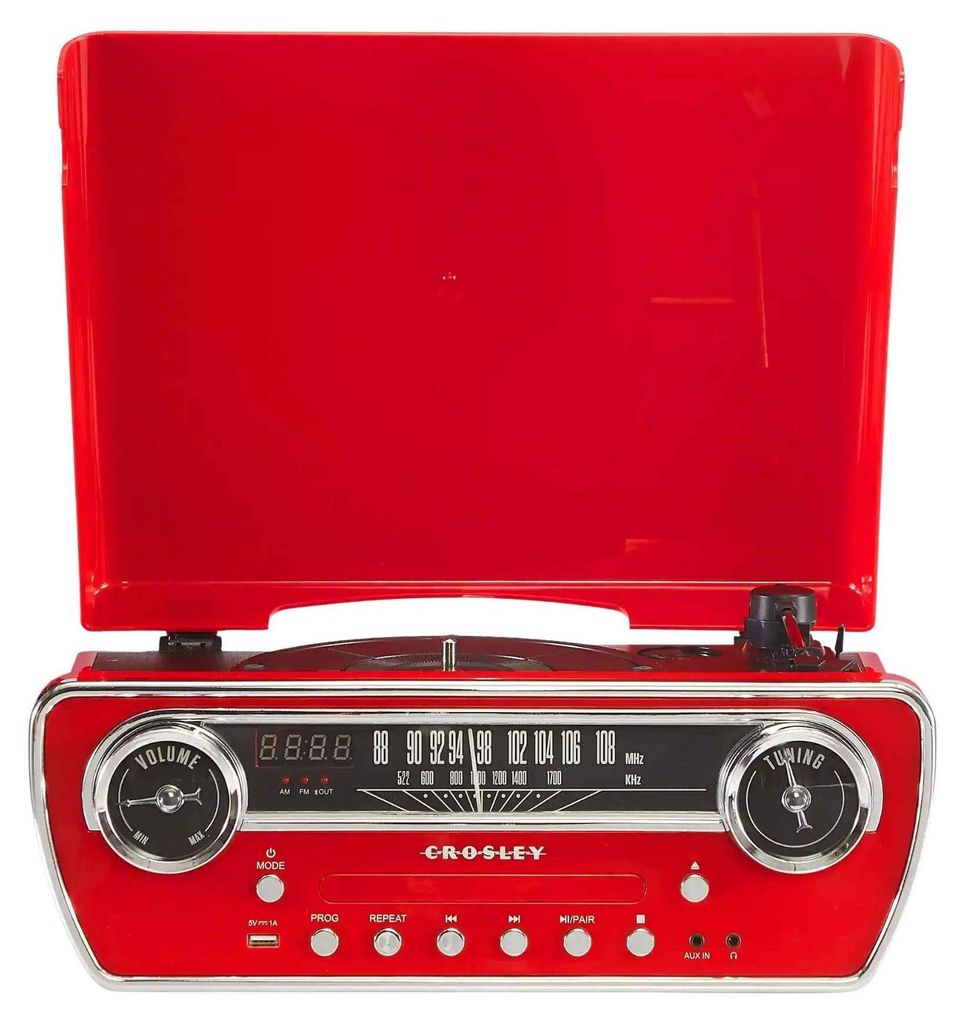 Centro de entretenimiento Crosley Powel, color rojo Imagen del producto 